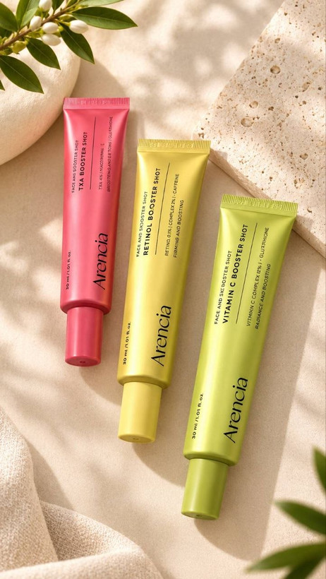 کرم روشنکننده صورت آرنچیا مدل Vitamin C Booster Shot مناسب برای انواع پوست حجم 30 میلیلیتر